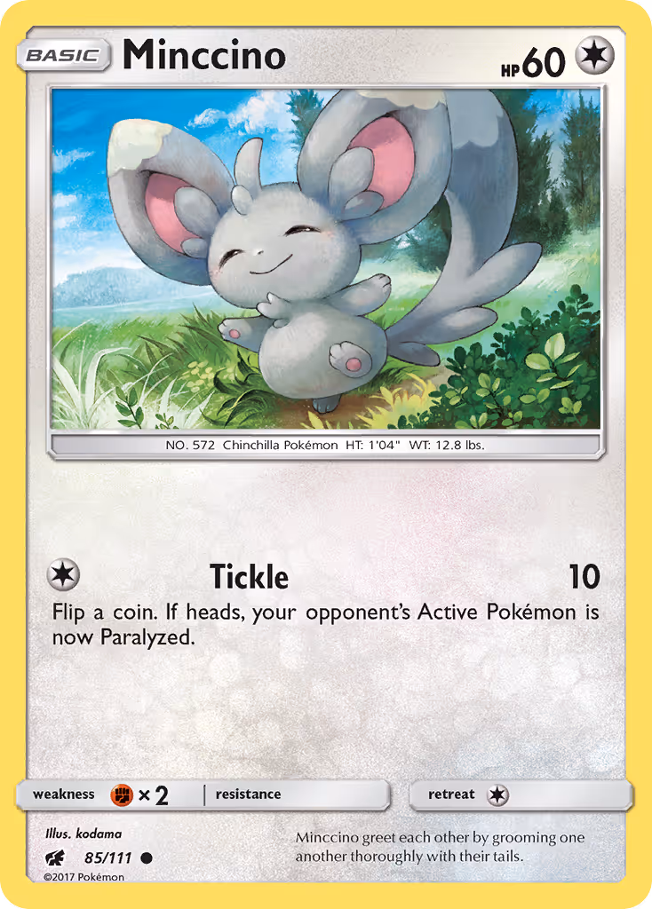 Minccino 85/111 Pokemon card