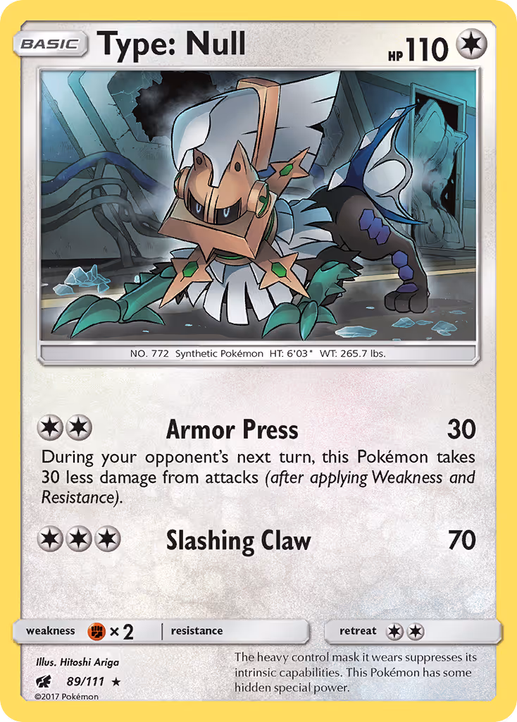 Type: Null 89/111 Pokemon card