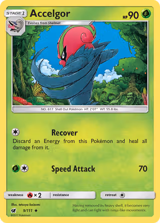 Accelgor 9/111 Pokemon card