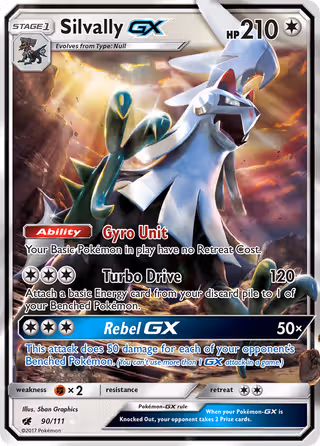 Silvally GX 90/111 Pokemon card