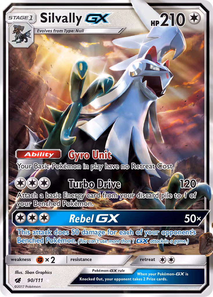 Silvally GX 90/111 Pokemon card