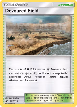 Devoured Field 93/111 Pokemon card