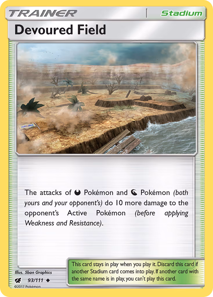 Devoured Field 93/111 Pokemon card