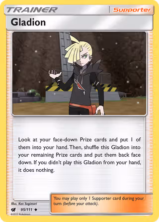 Gladion 95/111 Pokemon card