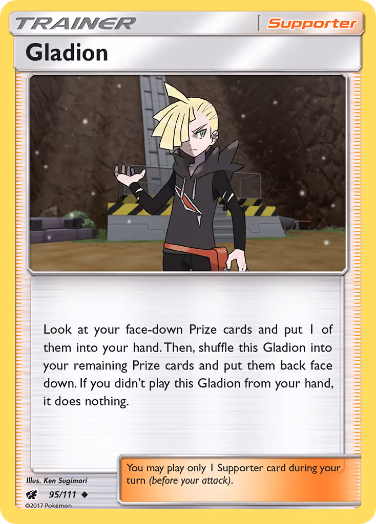 Gladion 95/111 Pokemon card