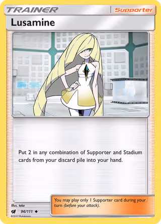 Lusamine 96/111 Pokemon card