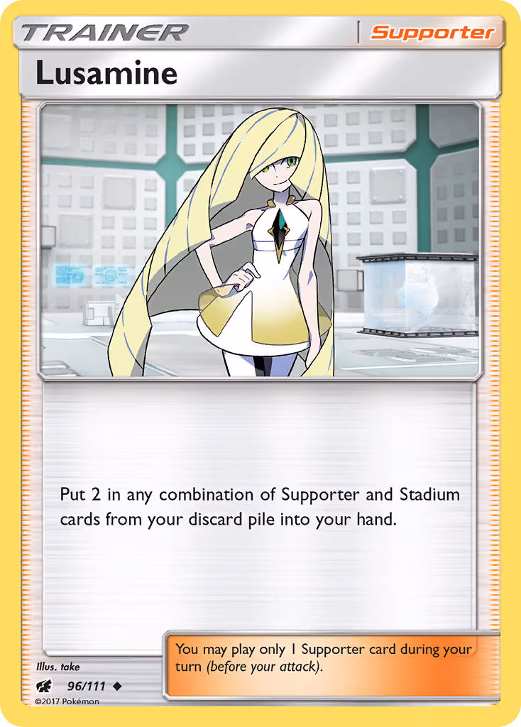 Lusamine 96/111 Pokemon card