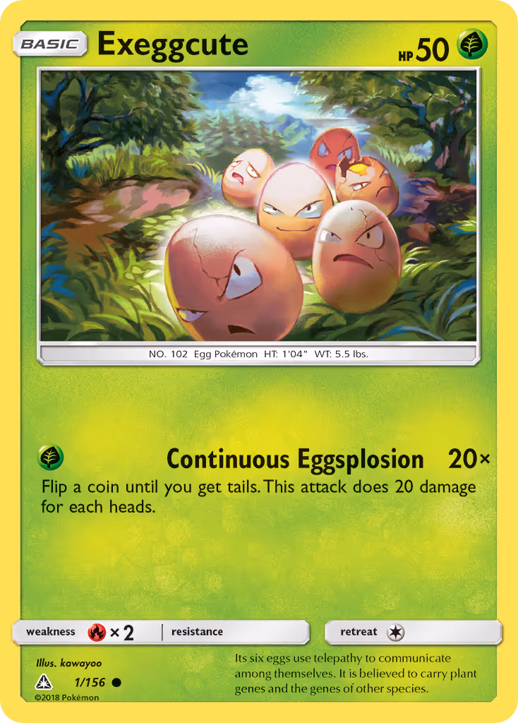 Exeggcute 1/156 Pokemon card