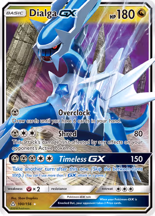 Dialga GX 100/156 Pokemon card