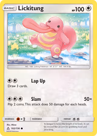 Lickitung 102/156 Pokemon card
