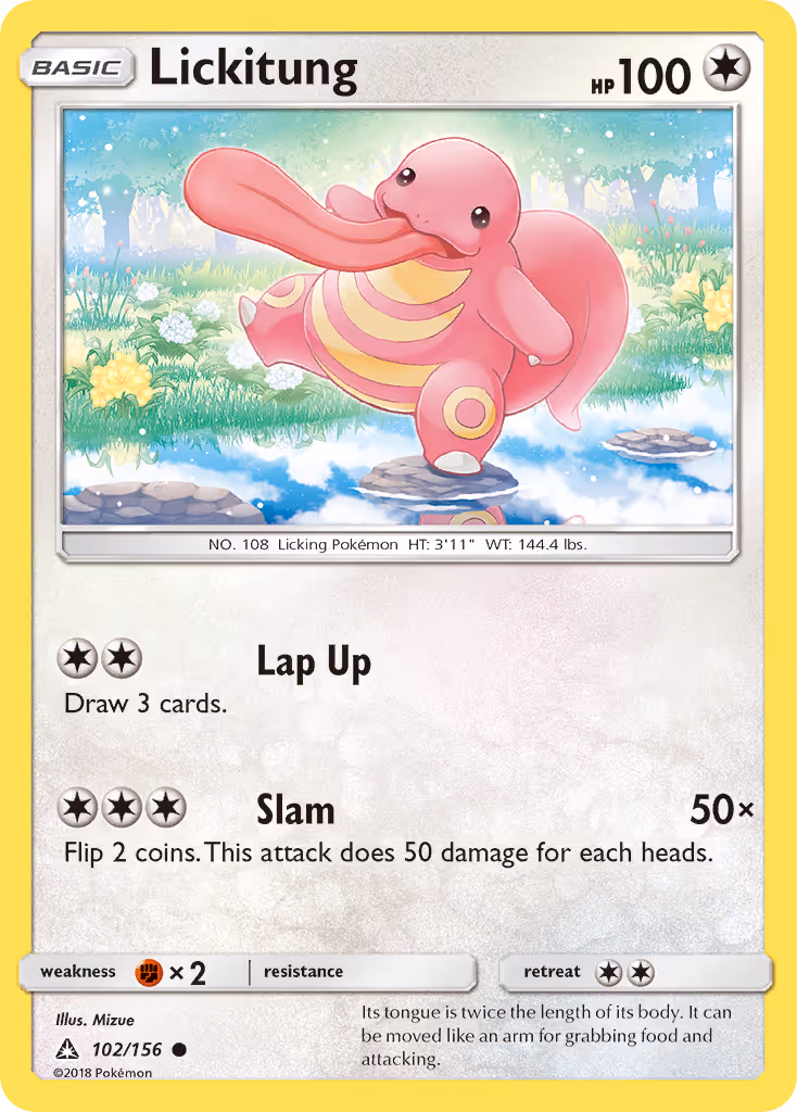Lickitung 102/156 Pokemon card