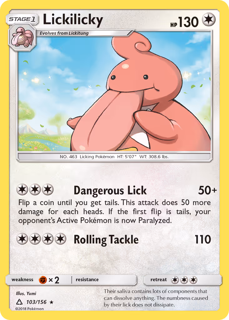 Lickilicky 103/156 Pokemon card
