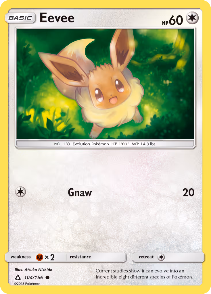 Eevee 104/156 Pokemon card