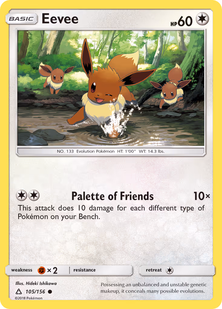 Eevee 105/156 Pokemon card