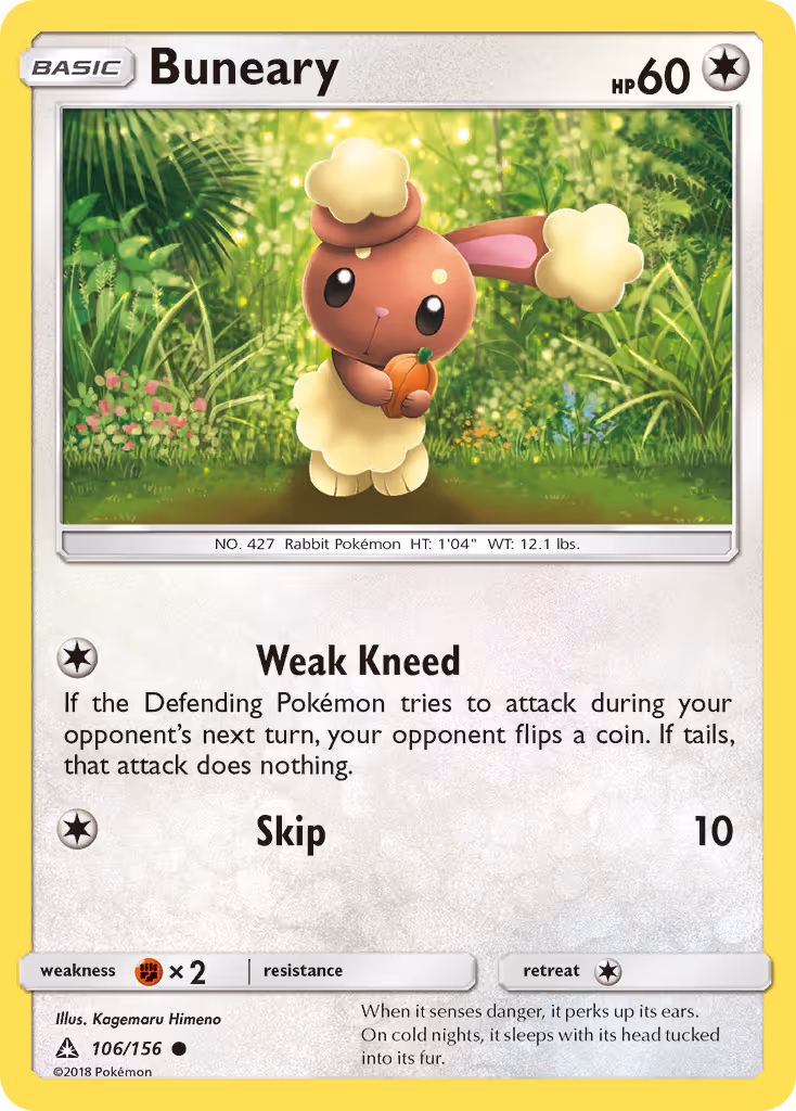 Buneary 106/156 Pokemon card
