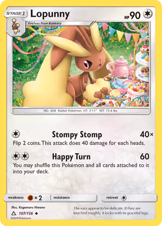 Lopunny 107/156 Pokemon card