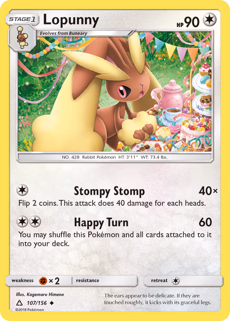 Lopunny 107/156 Pokemon card