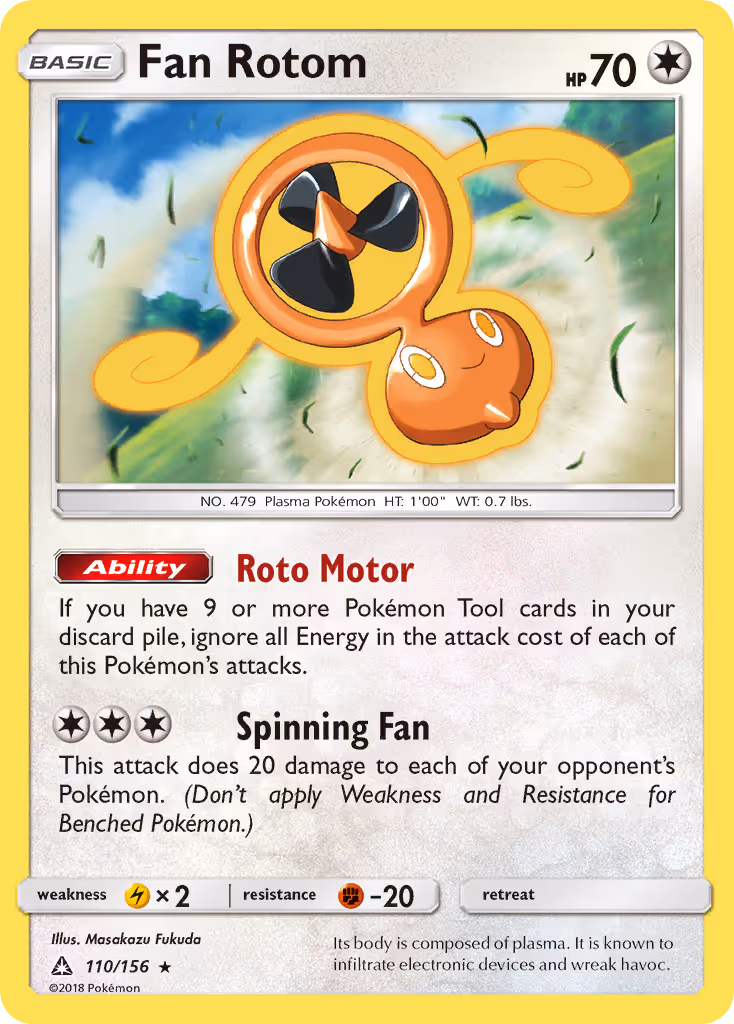 Fan Rotom 110/156 Pokemon card