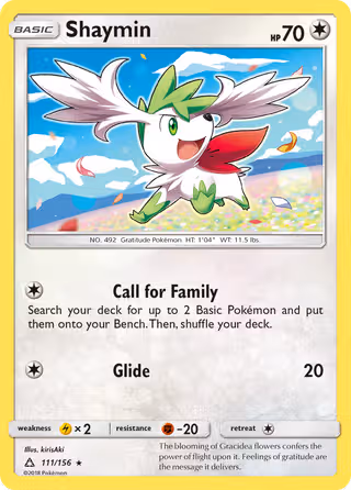 Shaymin 111/156 Pokemon card
