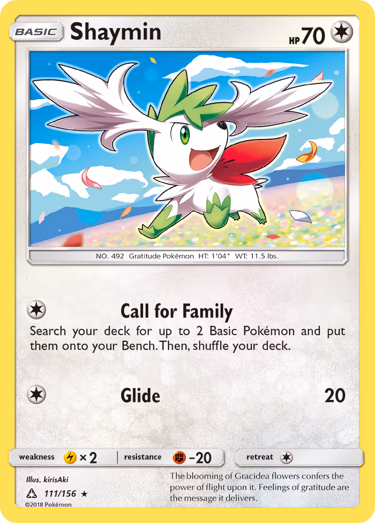 Shaymin 111/156 Pokemon card