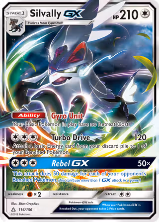 Silvally GX 116/156 Pokemon card