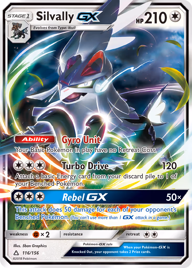 Silvally GX 116/156 Pokemon card