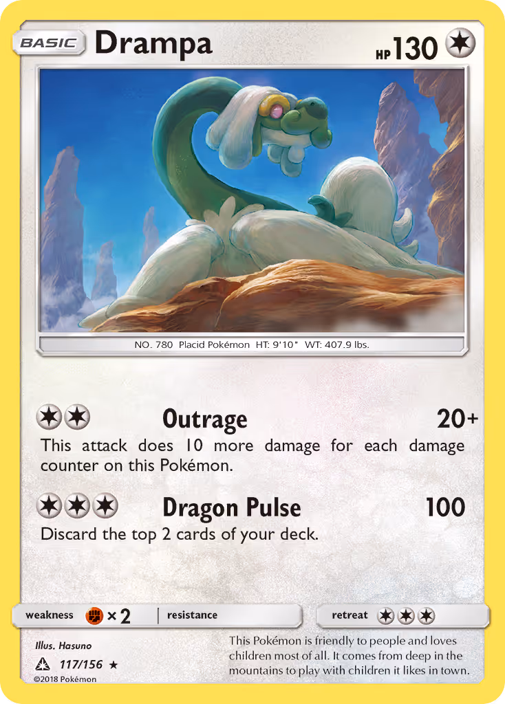 Drampa 117/156 Pokemon card