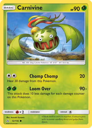 Carnivine 12/156 Pokemon card