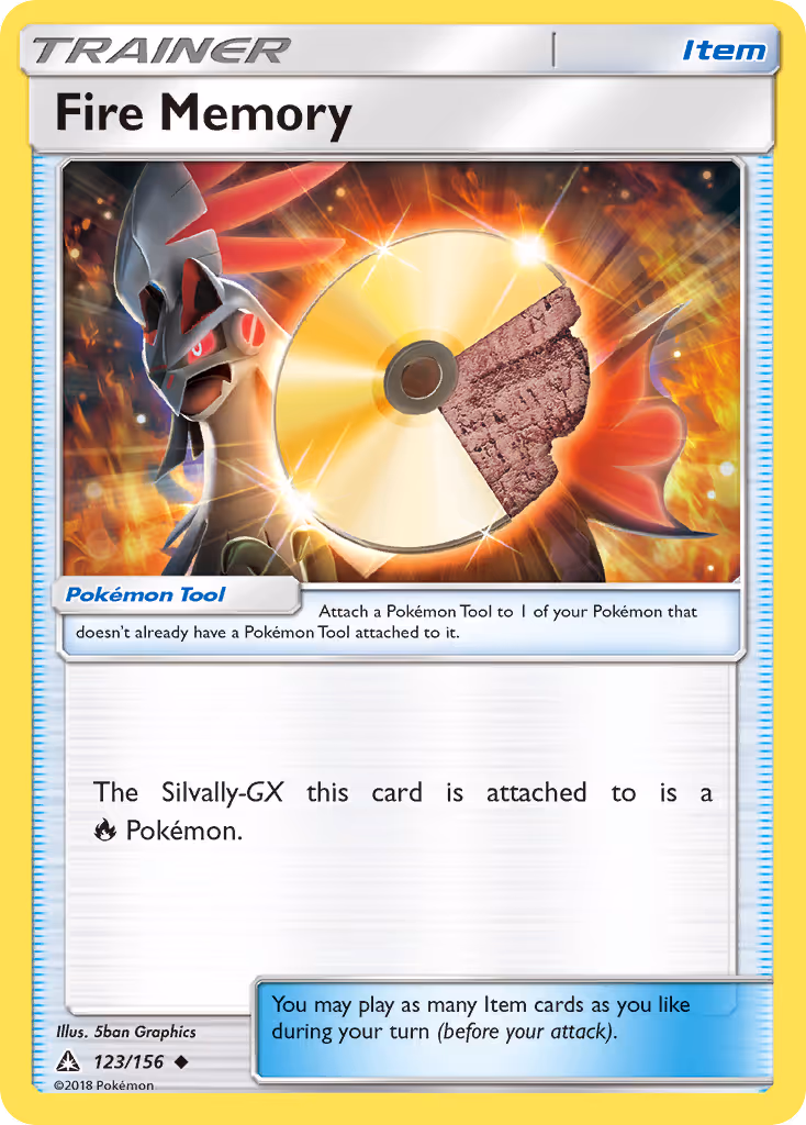 Fire Memory 123/156 Pokemon card