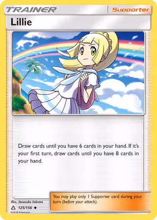 Lillie 125/156 Pokemon card
