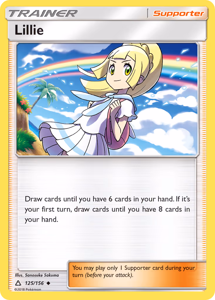 Lillie 125/156 Pokemon card