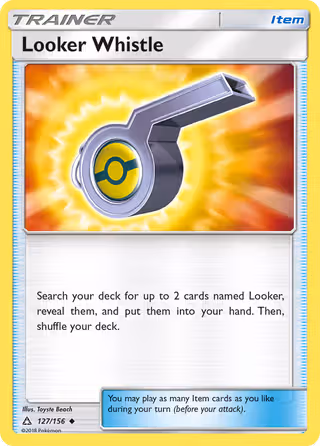 Looker Whistle 127/156 Pokemon card