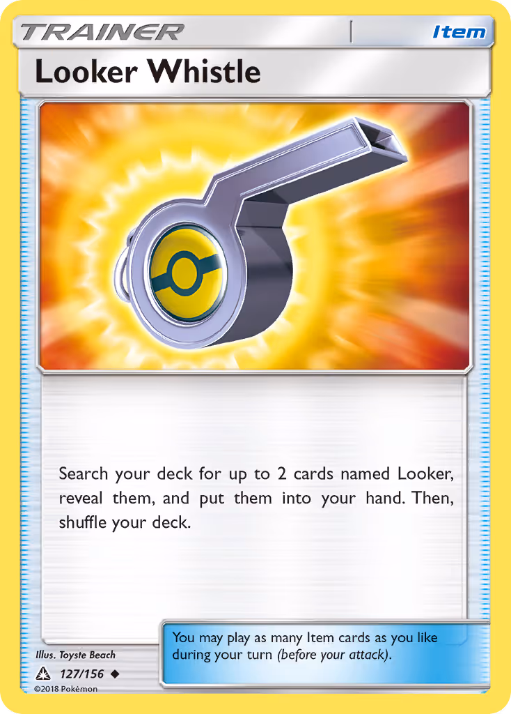 Looker Whistle 127/156 Pokemon card