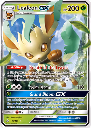 Leafeon GX 13/156 Pokemon card