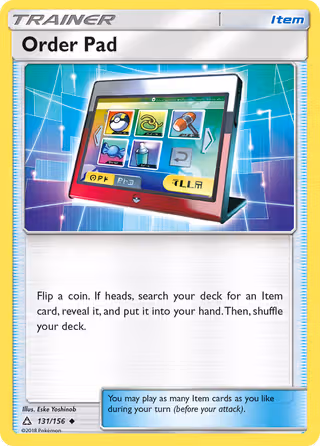 Order Pad 131/156 Pokemon card
