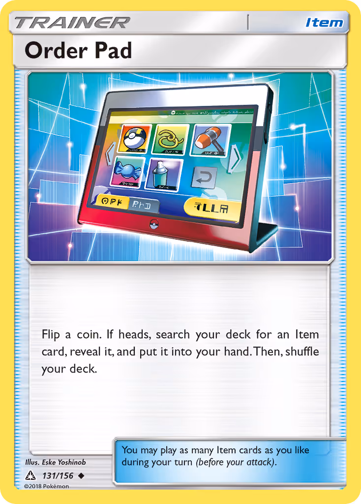 Order Pad 131/156 Pokemon card