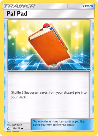 Pal Pad 132/156 Pokemon card