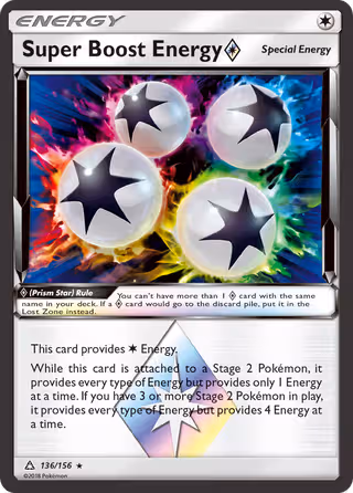 Super Boost Energy ◇ 136/156 Pokemon card