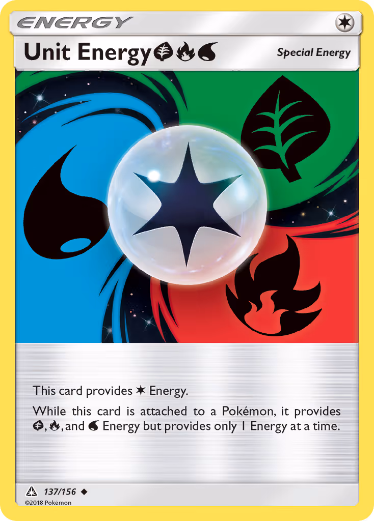 Unit Energy GrassFireWater 137/156 Pokemon card