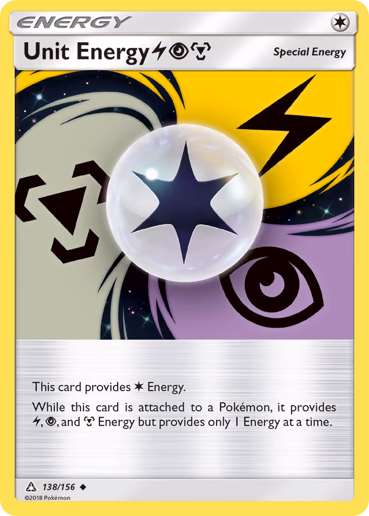 Unit Energy LightningPsychicMetal 138/156 Pokemon card