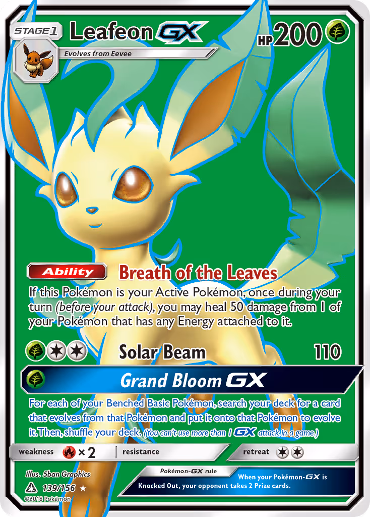 Leafeon GX 139/156 Pokemon card