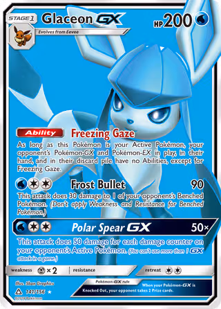 Glaceon GX 141/156 Pokemon card
