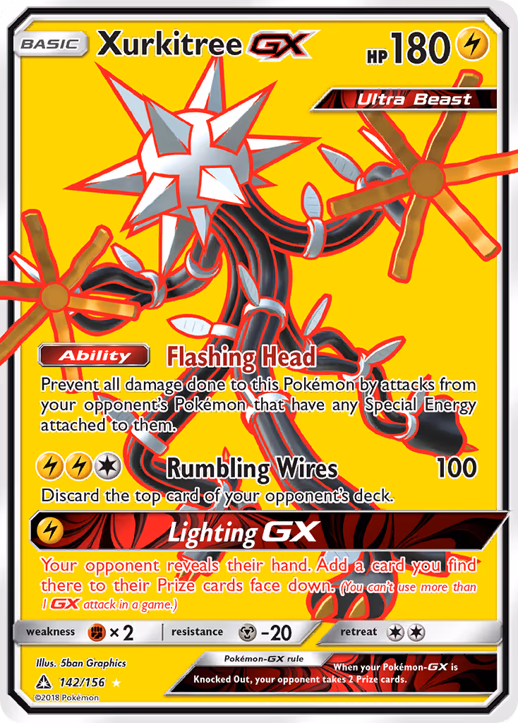 Xurkitree GX 142/156 Pokemon card