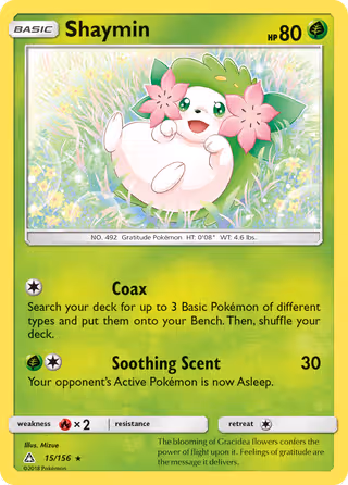 Shaymin 15/156 Pokemon card