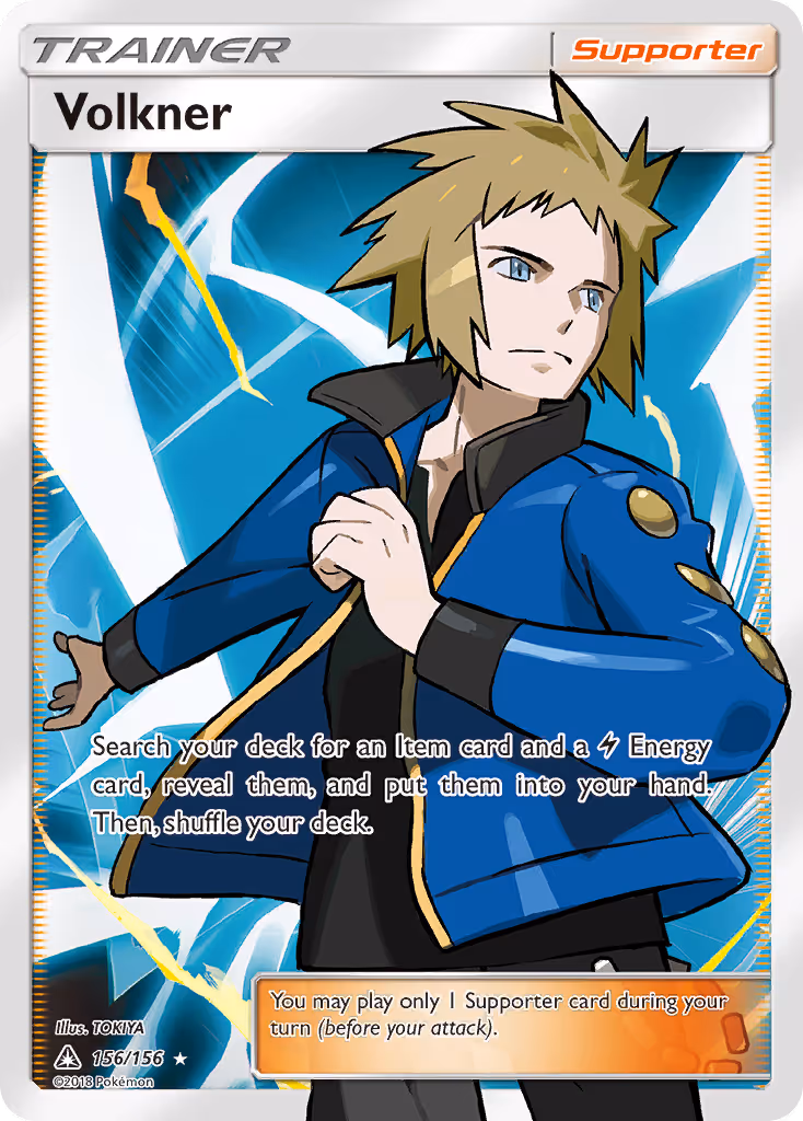 Volkner 156/156 Pokemon card