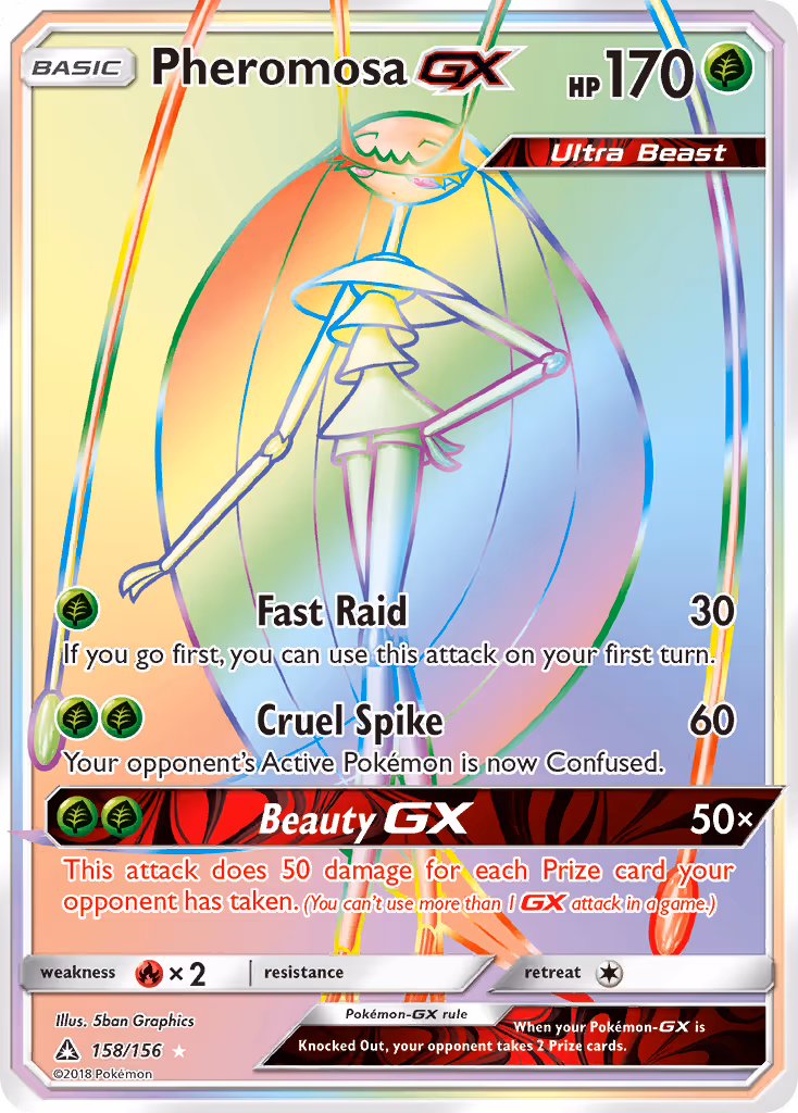 Pheromosa GX 158/156 Pokemon card