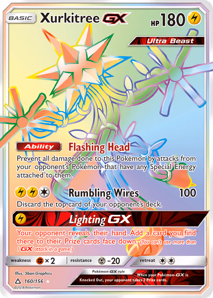Xurkitree GX 160/156 Pokemon card