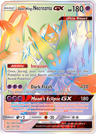 Dawn Wings Necrozma GX 161/156 Pokemon card
