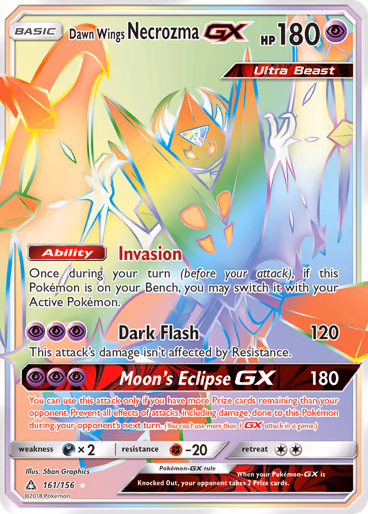 Dawn Wings Necrozma GX 161/156 Pokemon card