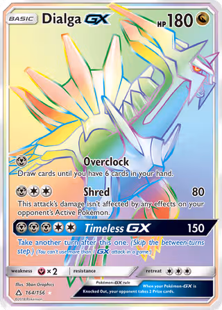 Dialga GX 164/156 Pokemon card